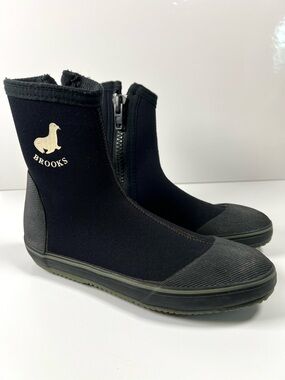 Brooks Neoprene Wading River Boots size W8.0 or Y6 Black Fishing Water Sports